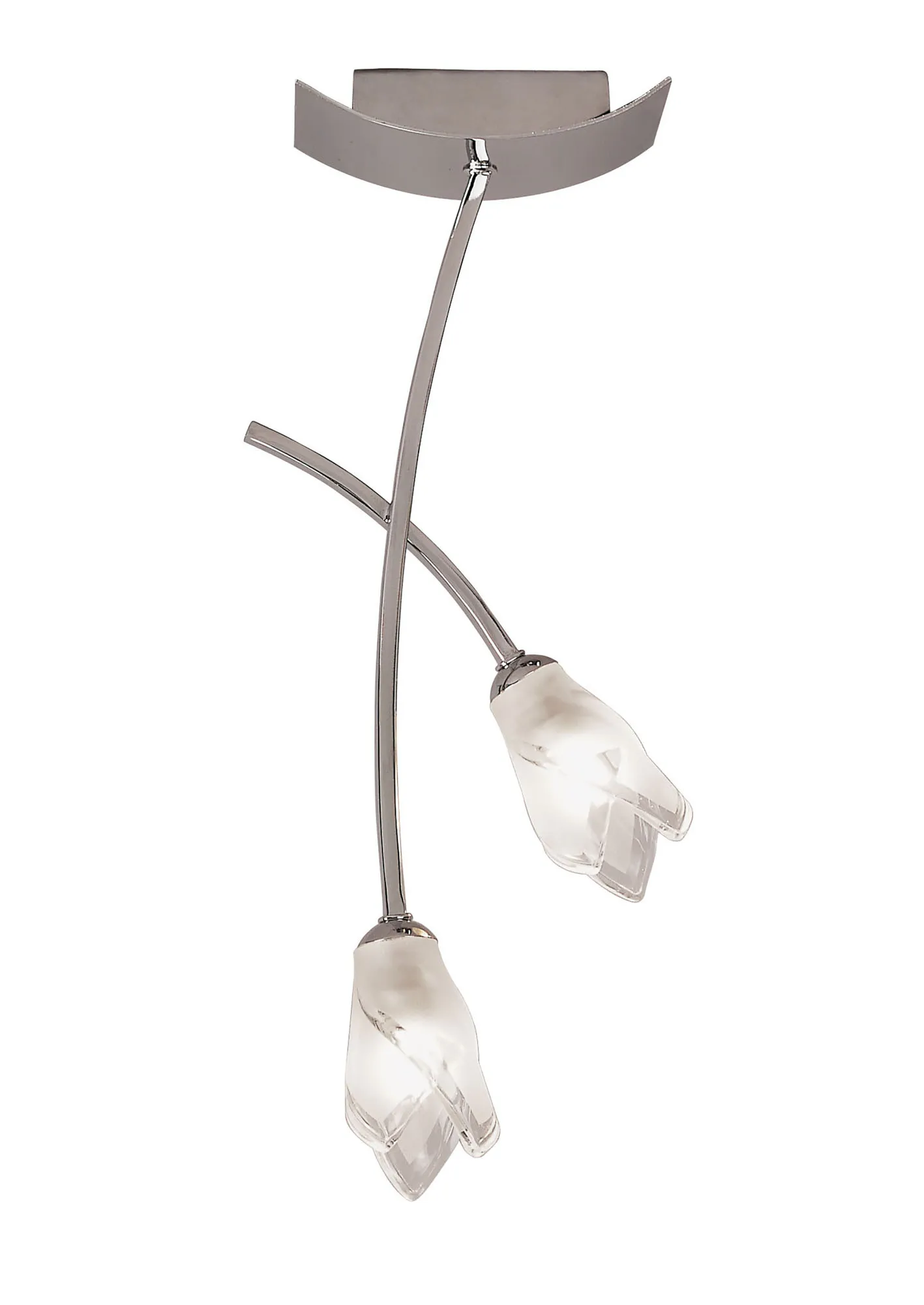 Pietra Polished Chrome Ceiling Lights Mantra Semi Flush Fittings